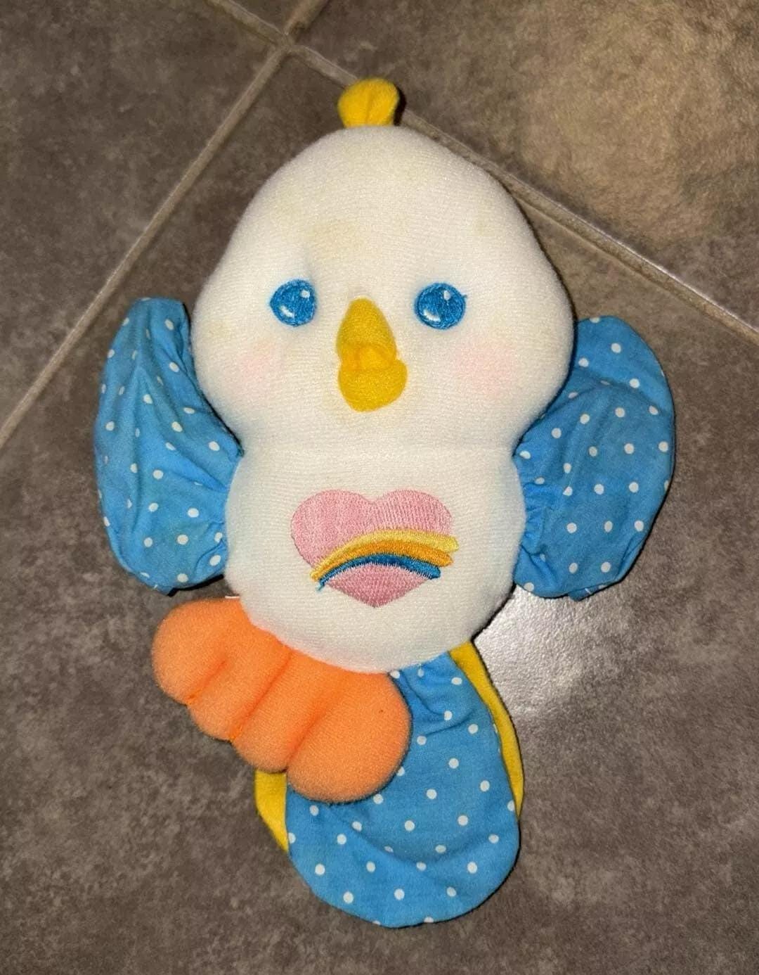 Vintage Fisher Price Peaceful Planet Blue Bird Plush Bluebird Heart ...
