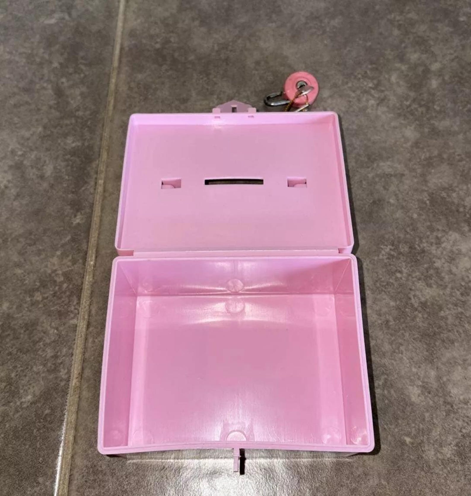 Pink Coin Boxes Vintage Lovely Pink Plastic Coin Box Bank 4 Inch Long W/lock & Key - Etsy