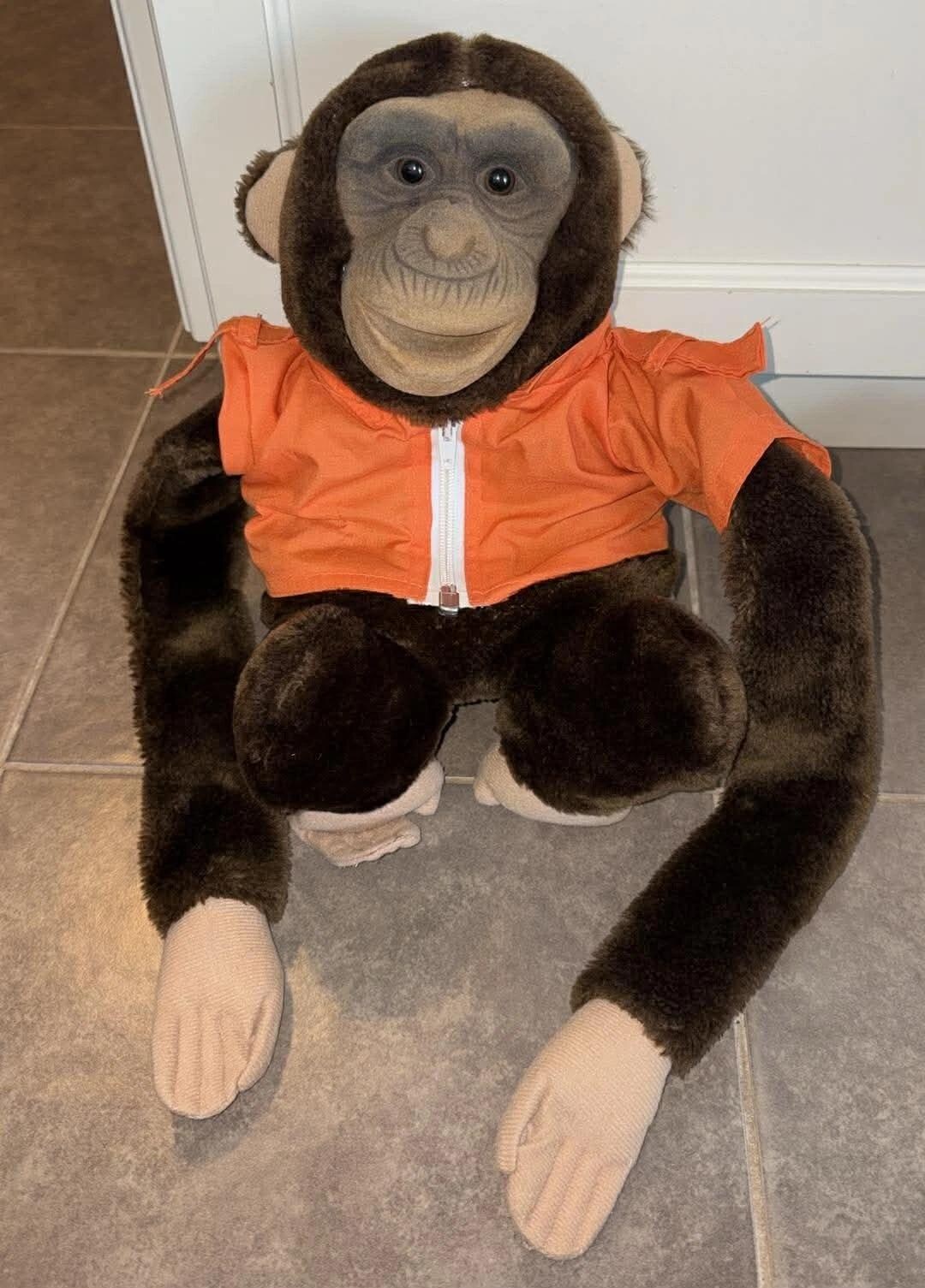 Vintage 1994 Hosung Full Body MONKEY PUPPET Plush 14