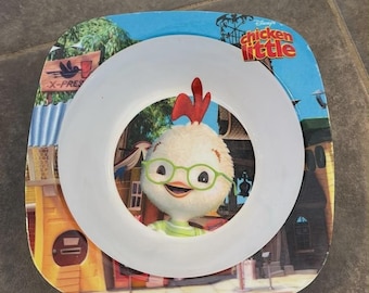 Vintage Disney Chicken Little Bowl Plastic Melamine Snack Bowl