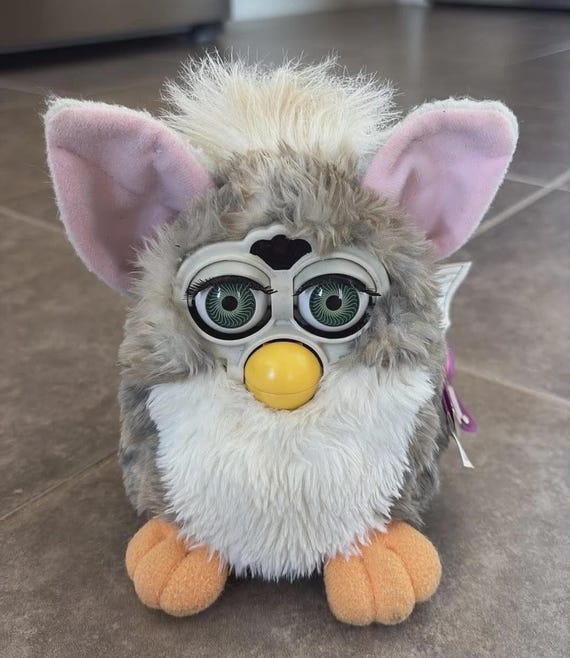 Vintage 1998 Church Mouse Furby Generation 1 Gray NOT Working