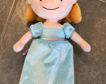 Disney Store Baby Baby Wendy Darling Peter Pan Gevulde Pluche ZELDZAME 14"