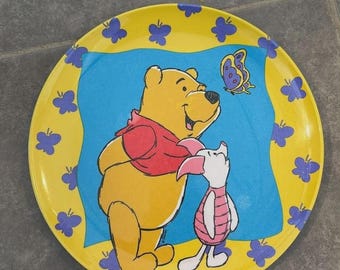 Vintage Disney Winnie de Pooh en Knorretje melamine bord