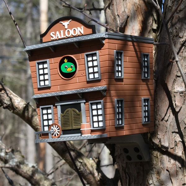 AR3DPrints.com Bird House Series: Saloon (3d printed and each Item Is hand assembled)