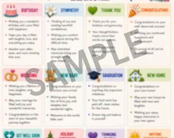 カードメッセージ速達印刷用テンプレート｜すぐに使えるメッセージ50種類以上（デジタルPDFダウンロード）