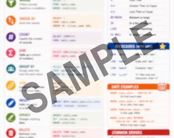 SQLクイックチートシート｜データベースコマンドリファレンス（PDFダウンロード）