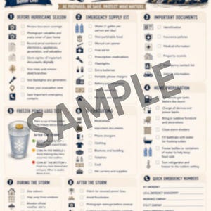 Hurricane Readiness Checklist | Emergency Supply List, Home Prep Guide (Digital Download)