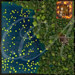 Jungle of the Secluded - VTT Jungle Ruins Battle Map Afgelegen ontmoetingsterrein