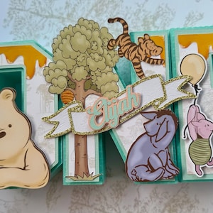 Winnie the Pooh 3D letters, Winnie the Pooh vintage party decor, Winnie the Pooh birthday party, Winnie the pooh decoration