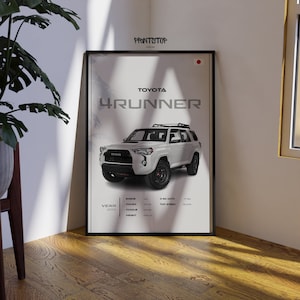 BMW 4Runner Poster, Moderne Geländewagen Wandkunst, Wanddekoration für Automobil-Enthusiasten, Geschenk für Autoliebhaber