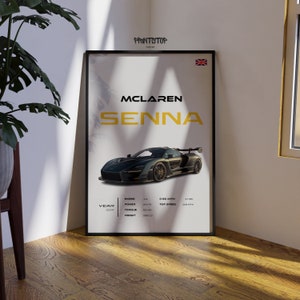 McLaren Senna Supercar Poster: Luxury Car Wall Art