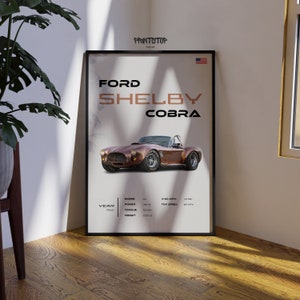 1966 Ford Shelby Cobra Poster: Classic Car Wall Art