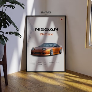 Nissan 240SX Poster: 1994 JDM Sports Car Wall Art