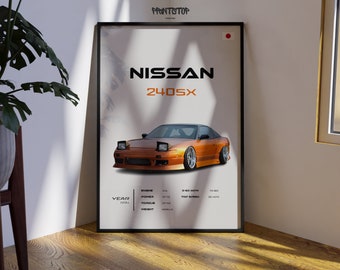 Nissan 240SX Poster: 1994 JDM Sports Car Wall Art
