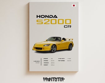 Honda S2000 CR Poster: Car Enthusiast Garage Wall Art - Etsy