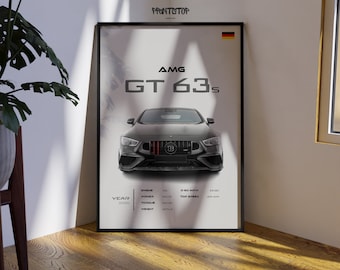 2020 AMG GT 63s Car Poster: Luxury Automotive Wall Art
