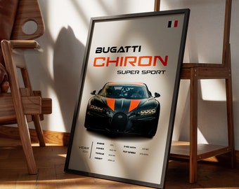 Bugatti Chiron Super Sport 2010 Poster: Luxury Car Wall Art