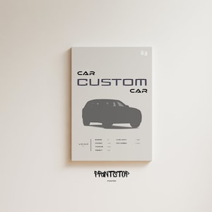 Custom Car Poster - Personalized Car Print, Customizable Car Illustration, Unique Car Enthusiast Gift image 2