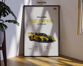 McLaren Senna LM Poster, Le Mans Hypercar Wall Art