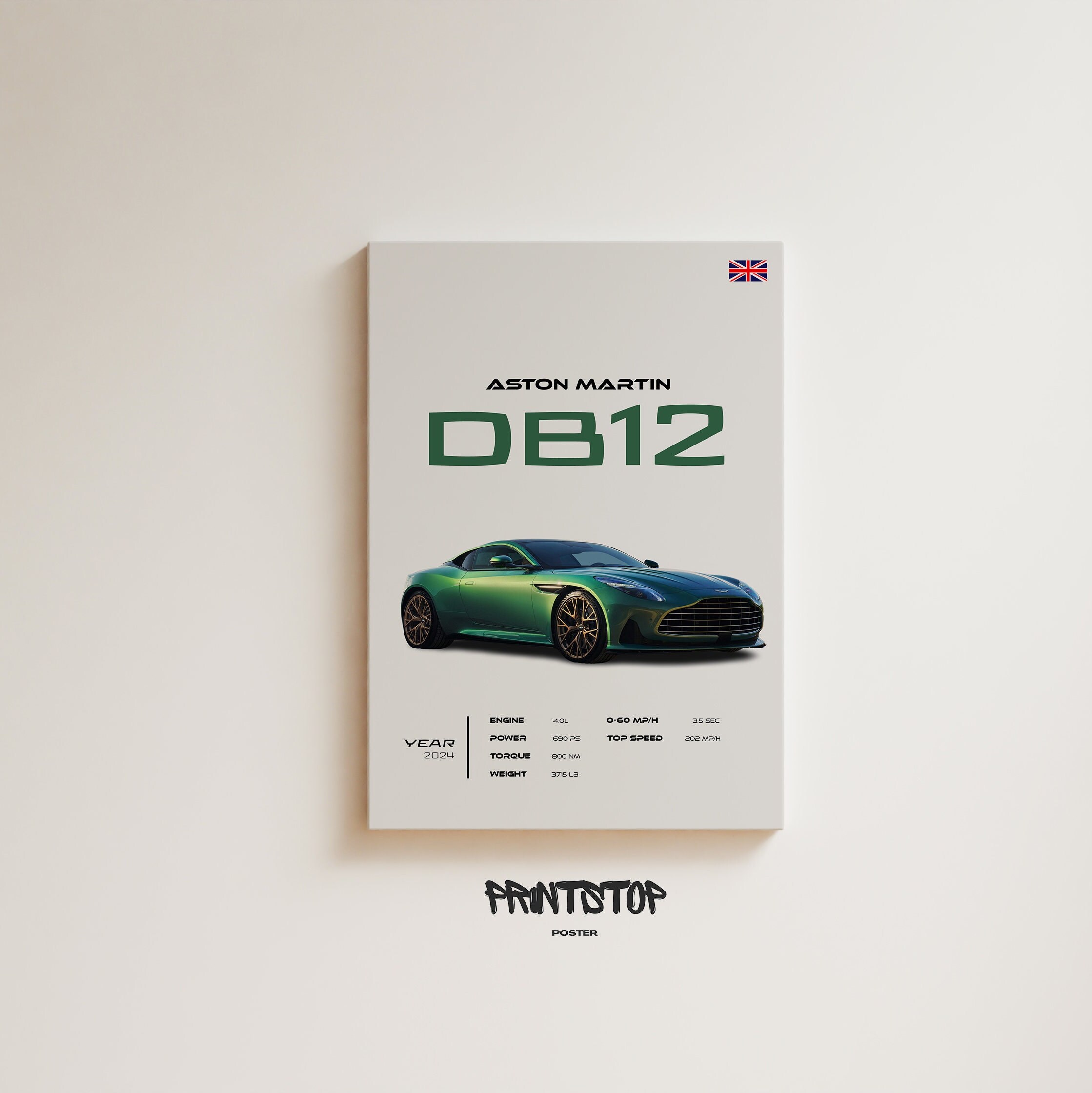 2024 Aston Martin DB12 Poster: Modern Sports Car Print - Etsy