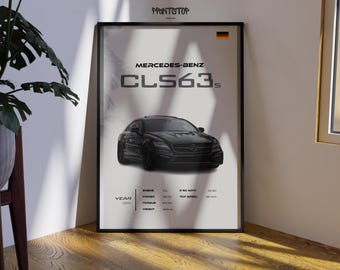 Mercedes-Benz CLS 63 S Poster, Luxury Performance Sedan Wall Art, AMG Style Car Print