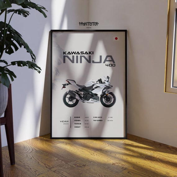 Kawasaki Ninja 400 Motorcycle Poster: Sleek Bike Art Print - Etsy