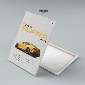 Toile Art Murale 5 Pièces - JDM Toyota Supra & Nissan Skyline - Luxe Sport
