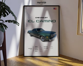 額入りヴィンテージ70年代カー広告 1973年式シボレーC10ピックアップ
