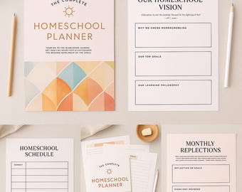 Homeschool Planner | Printable Lesson Planning, Canva + PDF