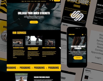 Personal Trainers Customizable Squarespace Template | Showcase Your Services, Attract Clients, Boost SEO