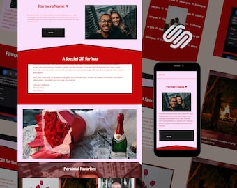 Customizable Website Digital Love Letter Template –  Personalized Website Gift For Partner
