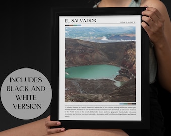 El Salvador Digital Printable Wall Art Poster Decor 2023 Central America