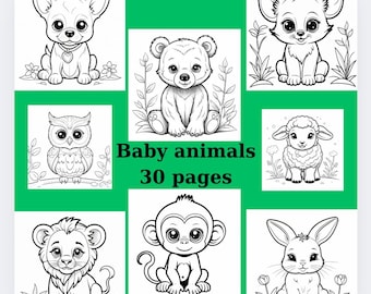Dibujos de animales bebés para colorear