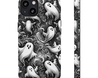 Etui na telefon z motywem ducha, upiorny dodatek technologiczny, prezent na Halloween, uroczy wzór ducha, wyjątkowa obudowa telefonu