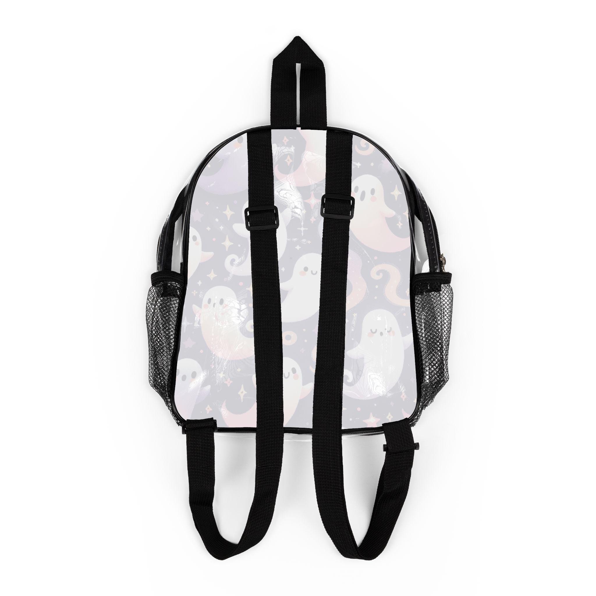 Clear Ghost Backpack Transparent Halloween Bag Cute Spooky Festival NWT JESPPIN Cute Ghost Clear Purse,Clear Bag For Stadium Events  main image 3