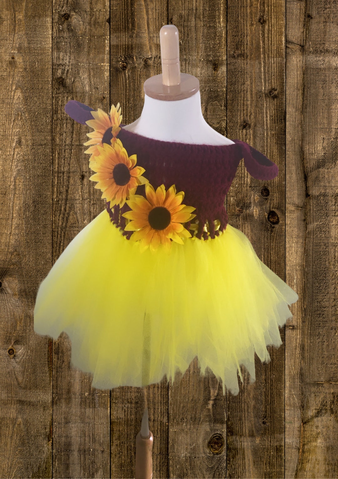 Yellow Crochet Dress Yellow Sunflower Dress Handmade Etsy