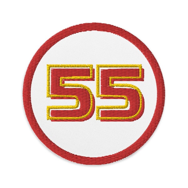 Carlos Sainz Jr. Driver Number Embroidered Patch F1 (Formula One ) Inspired