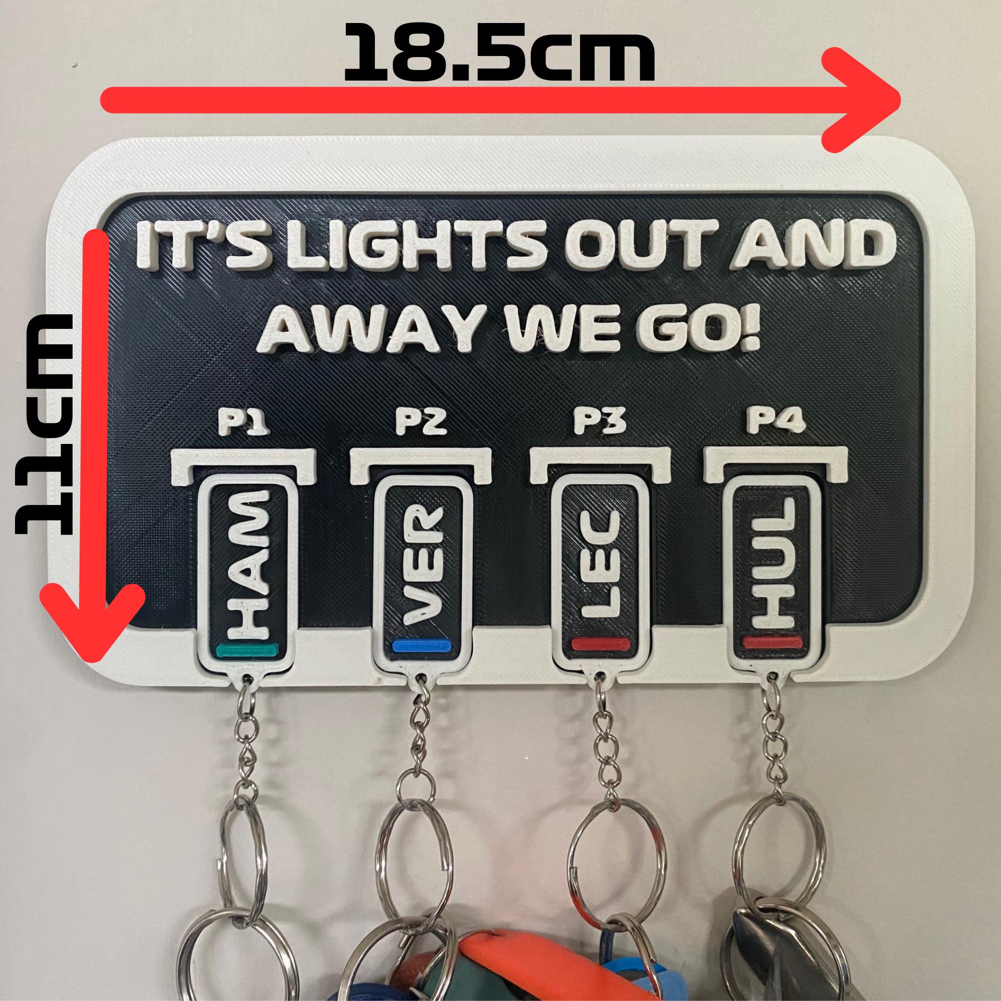 F1 (Formula One) Inspired Driver Key Holder with Charms