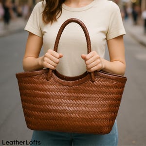 Handwoven Leather Hobo Bag: Braided Dark Brown Shoulder Tote