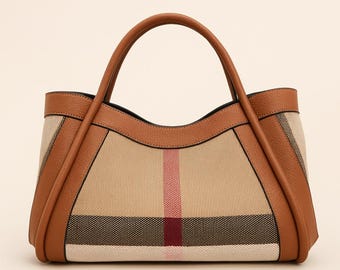 Luxus Leder Top Handle Handtasche: Elegante minimalistische Geldbörse