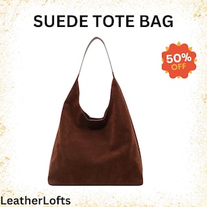 Cali Schokolade Braun Echte Wildleder Einkaufstasche Jeden Tag Praktische Leder Hobo Tasche Große Schultertasche Geschenk Für Sie und Ihn Schule Laptop Tasche