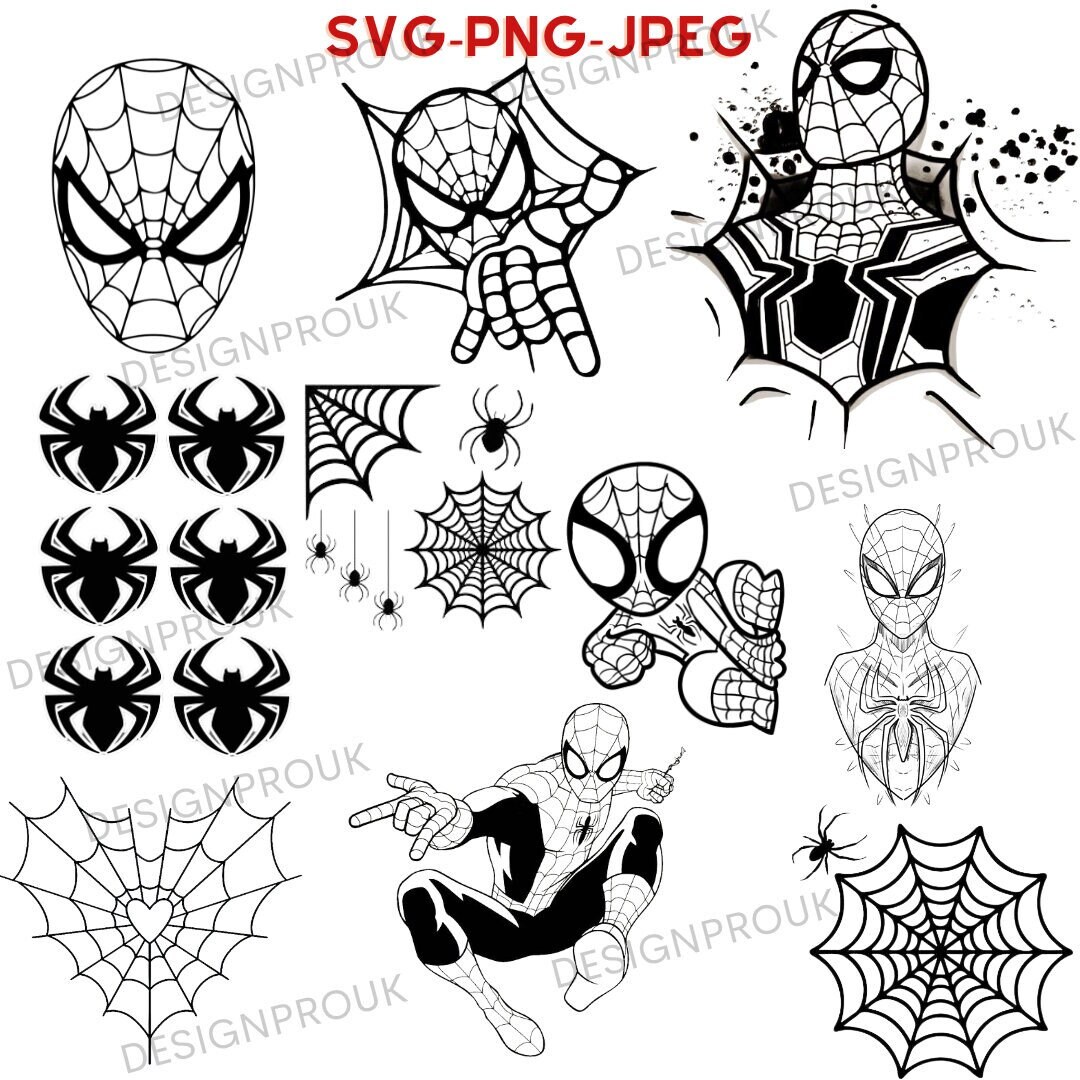 10 Spiderman SVG, Spiderman Png Files, Spider Man Svg Bundle, Spidey