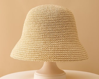 Wide Brim Straw Sun Hat: Foldable Beach & Vacation Style