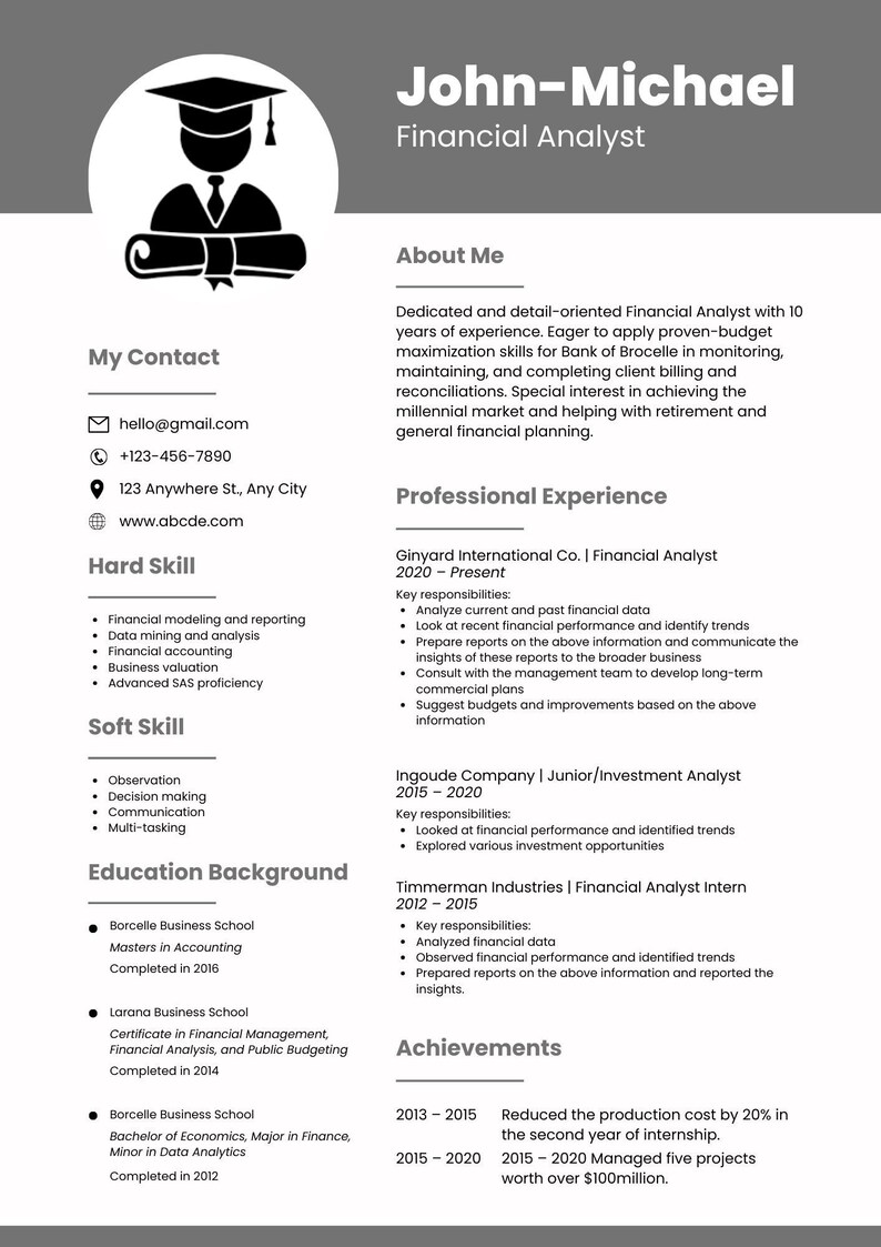 Professional Profile Resume, Colors ,CV Templates, Customizable CV