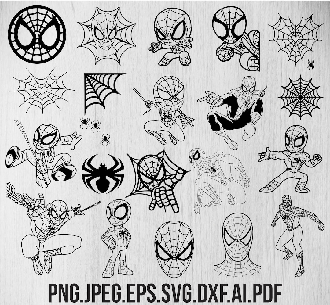 20 Spiderman SVG, Spiderman Png Files, Spider Man Svg Bundle, Baby