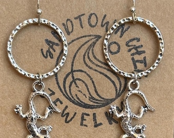 Handmade Gecko Earrings: One-of-a-Kind Lizard Jewelry