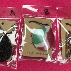 Handmade Resin Stone Necklaces – Black Druzy, Tricolor Teardrop, and Earthy Pebble Pendant Jewelry