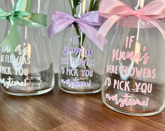 Jarrón personalizado para el Día de la Madre, regalo floral