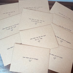 Personalised Open When Envelopes Set, Thoughtful Gift for Boyfriend or Girlfriend, Valentines Day Surprise, Custom Boyfriend Girlfriend Gift image 5
