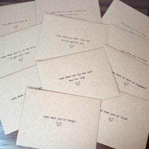 Personalised Open When Envelopes Set, Thoughtful Gift for Boyfriend or Girlfriend, Valentines Day Surprise, Custom Boyfriend Girlfriend Gift image 6